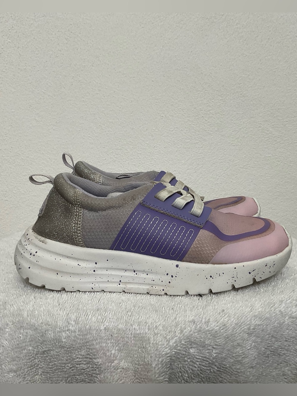 Hey Dude Sirocco Play Pink, Purple Ombre Slip On Sneakers Size J1